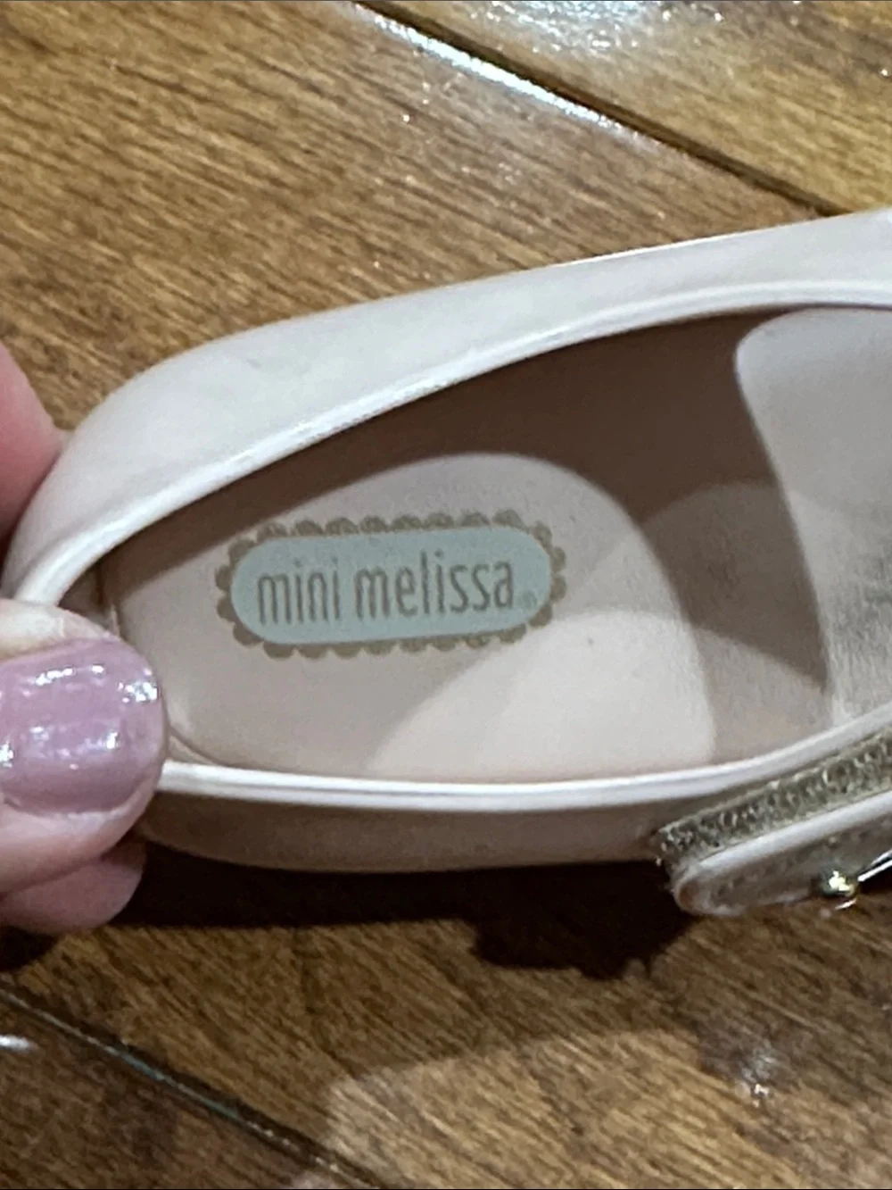 MINI MELISSA Ultragirl Classy Girls' Pink Bow Mary Jane Shoes